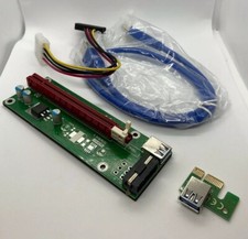 PCI-E Express 1x To 16x Gpu Extender Riser Card Adapter Power Cable 60cm