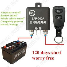 Wireless Remote 12V Car Battery Disconnect Cut Off Isolator Master Kill Switch