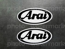 2pc Arai Stickers Decals Logos Helmet Racing Calcomanias Sponsor Mx Kart Scca