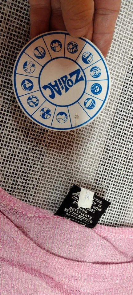 Vestido Gauzy Rosa Algodón India Bohemio Gauzy Verano Bolsillos Cuadrados S/M NUEVA ETIQUETA Foto 3 de 4