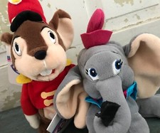 Disney Store Dumbo Timothy Mouse Bean Bag Plush Elephant
