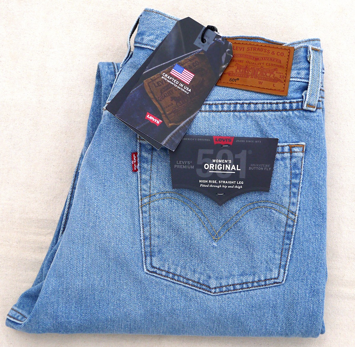 LEVIS 501 Premium Big E Original Women Jeans Crafted USA LEVIS 501 Premium Big E Original Women Jeans Crafted USA