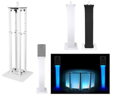  1 Rockville White Adjustable Totem Stand For Mackie Thump12 12" Speaker