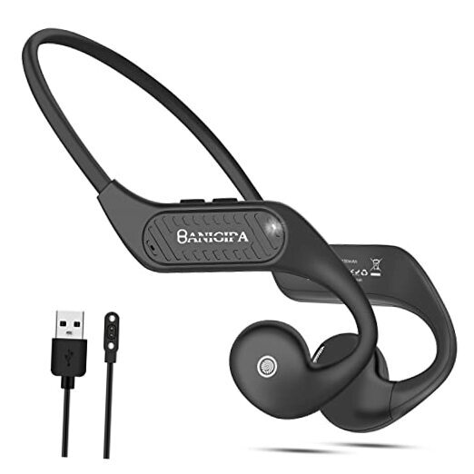 Open Ear Headphones Wireless Bluetooth, Upgraded 5.3 Bluetooth Black-image