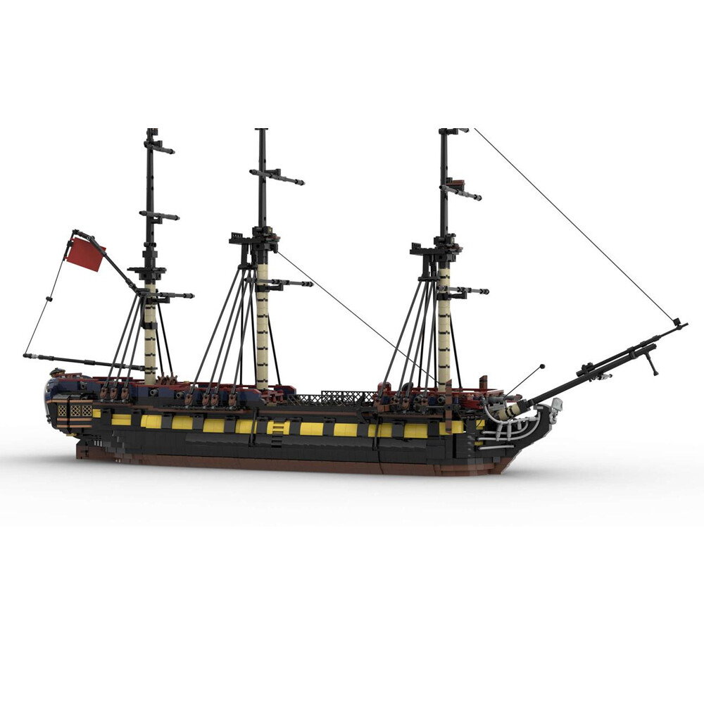 MOC-147318 UCS-Style Pirate's Heavy Frigate Ship Model 5733 Parts