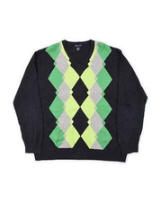 Gant Classic Diamond Pattern V Neck Jumper Size XXL