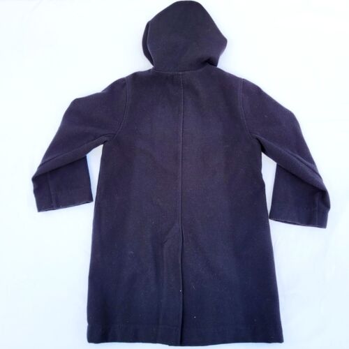 Florence Eiseman Girl's Navy Hooded Toggle Duffle Coat - size 7 - Picture 2 of 5