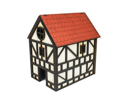WWG Mittelalterliches Stadthaus Gebäude (bemalt/unbemalt) - 28mm Wargaming Gelände