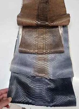Genuine snake leather, long and wide real python leather of thick 0,7mm (2 oz)