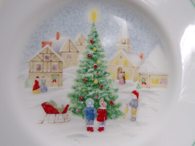 クリスマス プレート皿クリスマスツリーUSAで購入 飾りMIKASAガラス