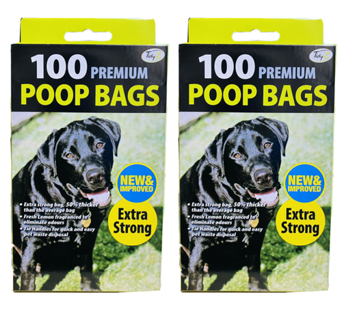 Dog Poo Poop Bags Extra Strong Tie Handles Tidyz Doggy Bags Waste Scooper - Picture 6 of 11
