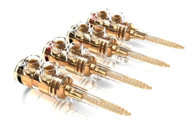 Viablue -TS Flexible Pins- HighEnd Stecker - 2 Paar - Litzengeflecht