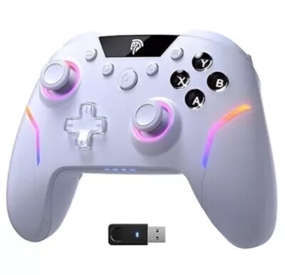 EasySMX X20 Wireless Gaming Controller with RGB Backlit 2 Stage Hall Effect