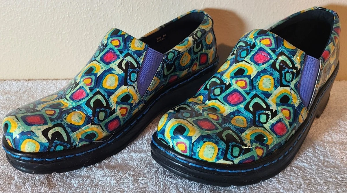 Klogs Mission Women's Slip-On Shoe - Neon Graffiti Size 8.5 M - PURGrip For Work