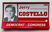 Jerry Costello Illinois Congress Magnet 1990s Political Campaign Democrat House