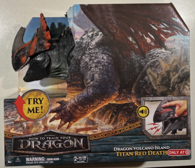 NEW 2025 How to Train Your Dragon Titan Red Death Dragon Volcano
