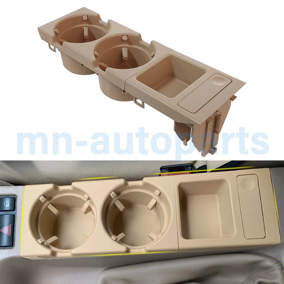 Beige Front Center Console Storage Cup Holder For BMW 323Ci 325Ci 325i 328Ci M3 - Image 2 of 4