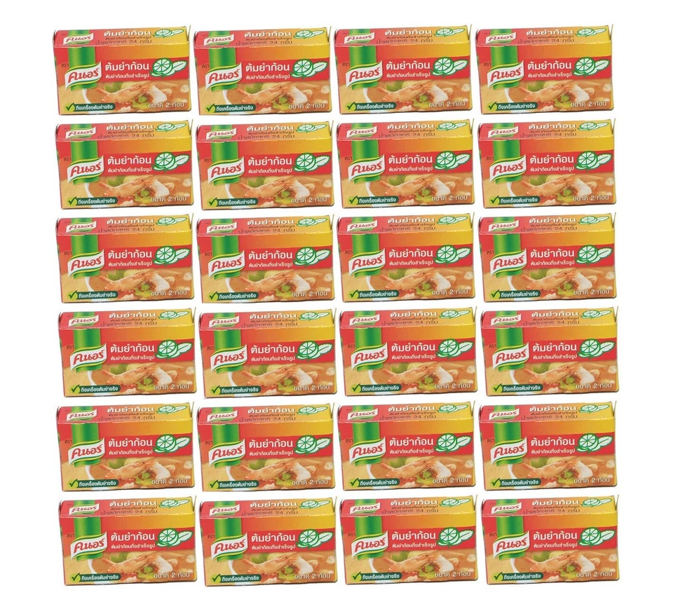 24 cubos caldo sopa Knorr Tom Yum condimento fácil cocción para comida tailandesa 24 g Foto 2 de 4
