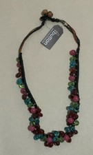 One Button Necklace - Poly Resin -  Code N1503ML Jewellery