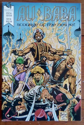 ALI-BABA: SCOURGE OF THE DESERT 1, SIGNED, GAUNTLET COMICS, 1992, VF