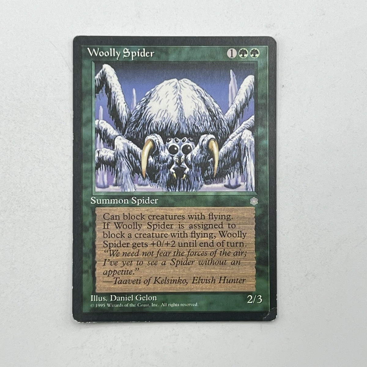 Magic The Gathering MTG Wooly Spider - Ice Age - VG Authentic
