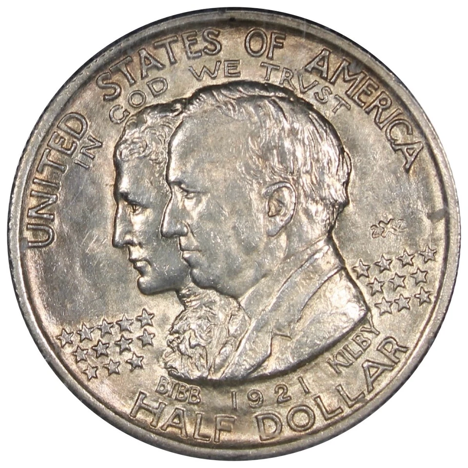 1921 2x2 Alabama Commemorative Half Dollar PCGS MS61 CAC Rattler Holder - Image 2 of 4