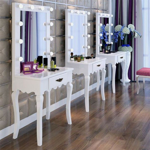 Vanity Makeup Dressing Table Set, Hollywood Vanity Mirror Set
