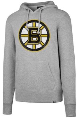 47 Forty Seven Brand Boston Bruins NHL Knockaround Headline Hoody Slate Grey