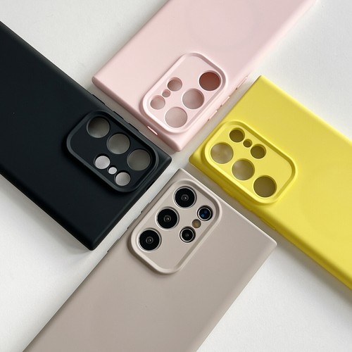 For Samsung S24 Ultra S23 S22 Plus Case Silicone MagSafe Shockproof Rubber Cover - Picture 6 of 38