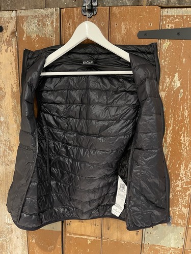 Emporio Armani Quilted Down Gilet Bodywarmer Sleeveless Jacket Black Medium - Picture 9 of 13