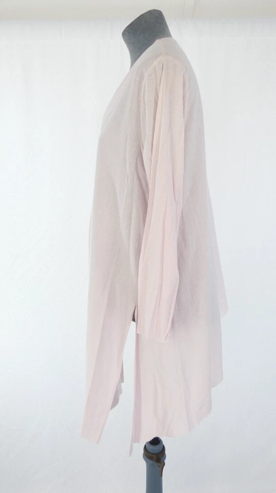 COS Top Blouse Tunic Lagenlook Asymmetric Pale Pink Ruffle Long Sleeve Size S - Image 4 of 4