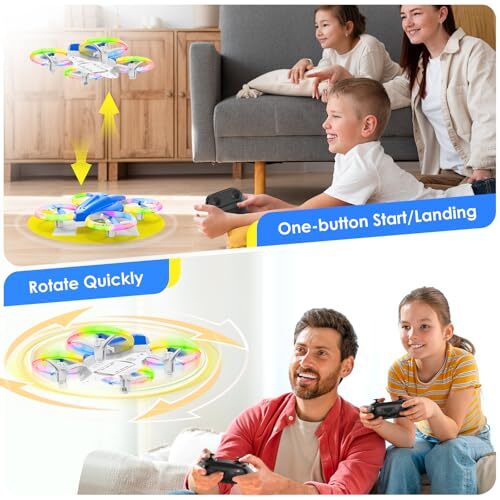 Drone, Mini Drone for Kid and Beginner, Drone with Led Light, Small Dark Blue - 第 2/7 張圖片
