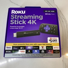 Roku Streaming Stick 4K/HDR/Dolby Vision Streaming Device with Roku Voice Remote