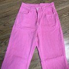 Women’s High Waisted Straight Leg Pink Jeans Size 27 Soft Material — photo 2