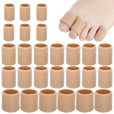 26 Pieces Toe Cushion Tube 0.98 Inches Toe Tubes Sleeves 3 Different Size Sof...