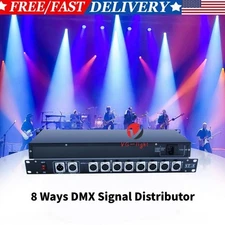 US 8 Way Dmx Distridutor 8 Road Signal Amplifier 8 signal Distribution Outputs