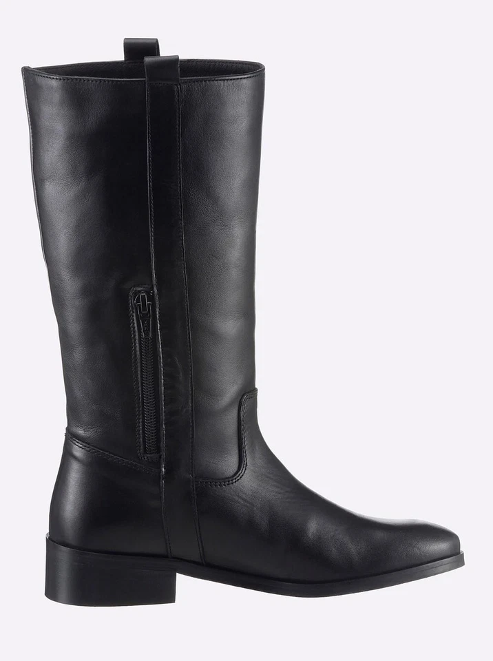 Mode von Heine Damen Schuhe Stiefel Kurzstiefel aus Leder schwarz Gr. 35 NEU - Bild 4 von 4