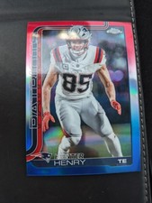 2025 Topps Chrome Football Red White Blue Color MATCH HUNTER HENRY 