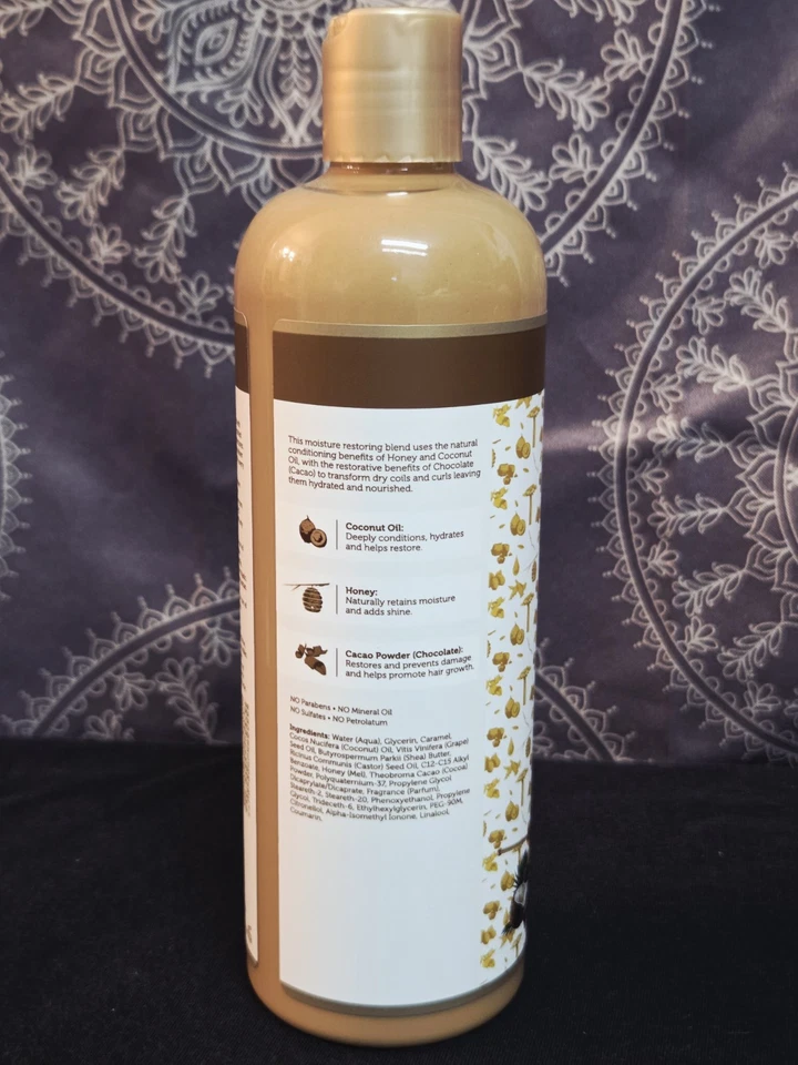 Acondicionador African Pride Moisture Miracle Miel Chocolate y Coco 16 FL oz Foto 2 de 3