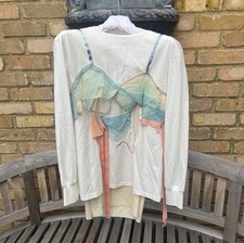 Maison Margiela Top with Pink/Blue Lace&Pointelle Underlay / RRP: £2,780 / NEW