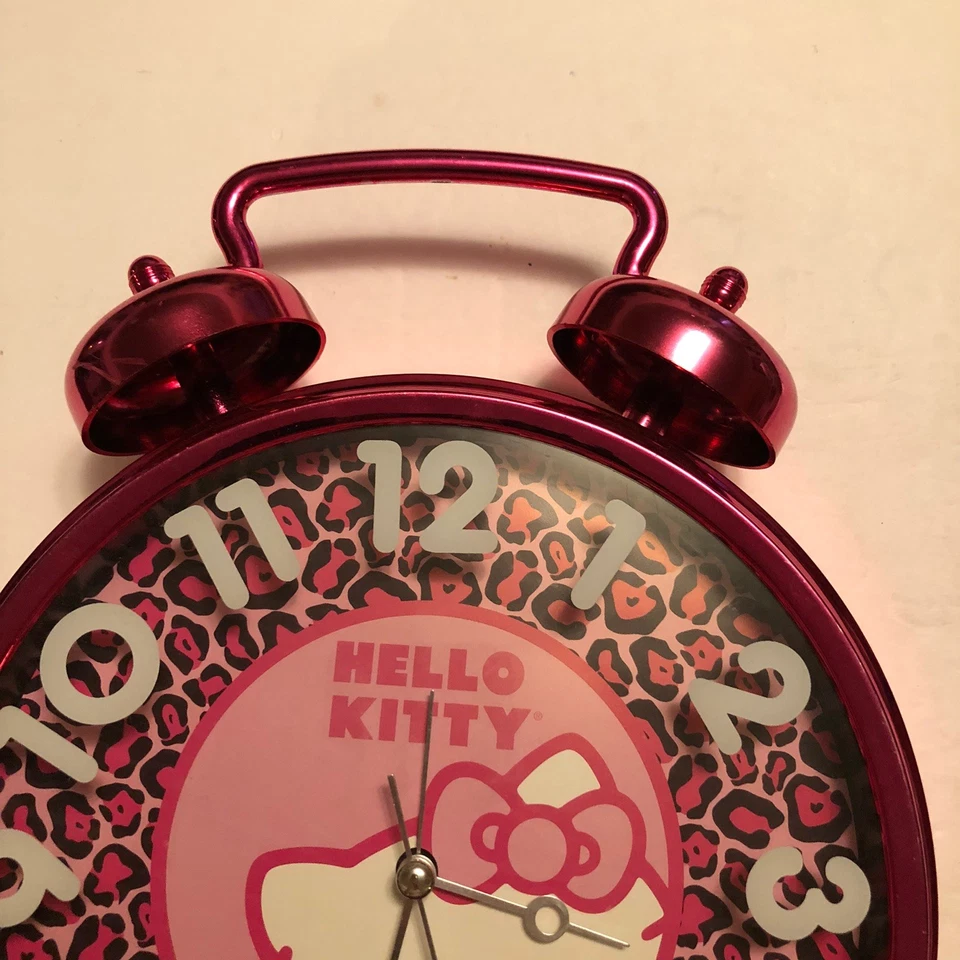 Hello Kitty Jumbo Alarm Clock - Pink Animal Print - Read - Image 3 of 4
