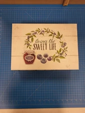 Sweet Life Decorative Box Wood Look Design Storage Container Home Decor 12.5x9x4