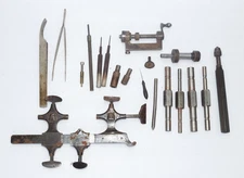 Antique Vintage Watchmakers Tool Lot Jacot Winder Tweezers Pin Vise