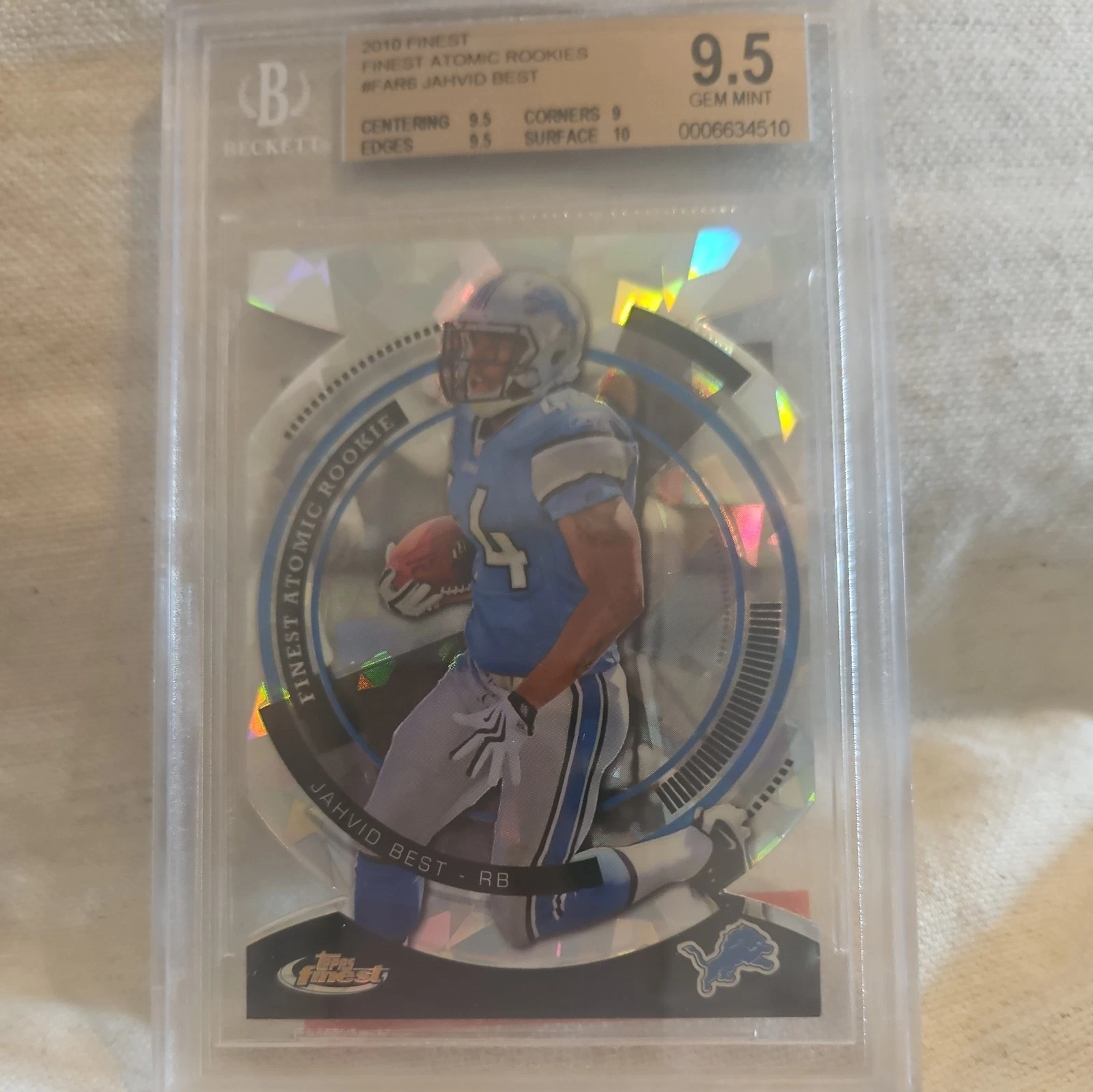 Jahvid Best Finest Atomic Rookie Refractor #FAR6 Base