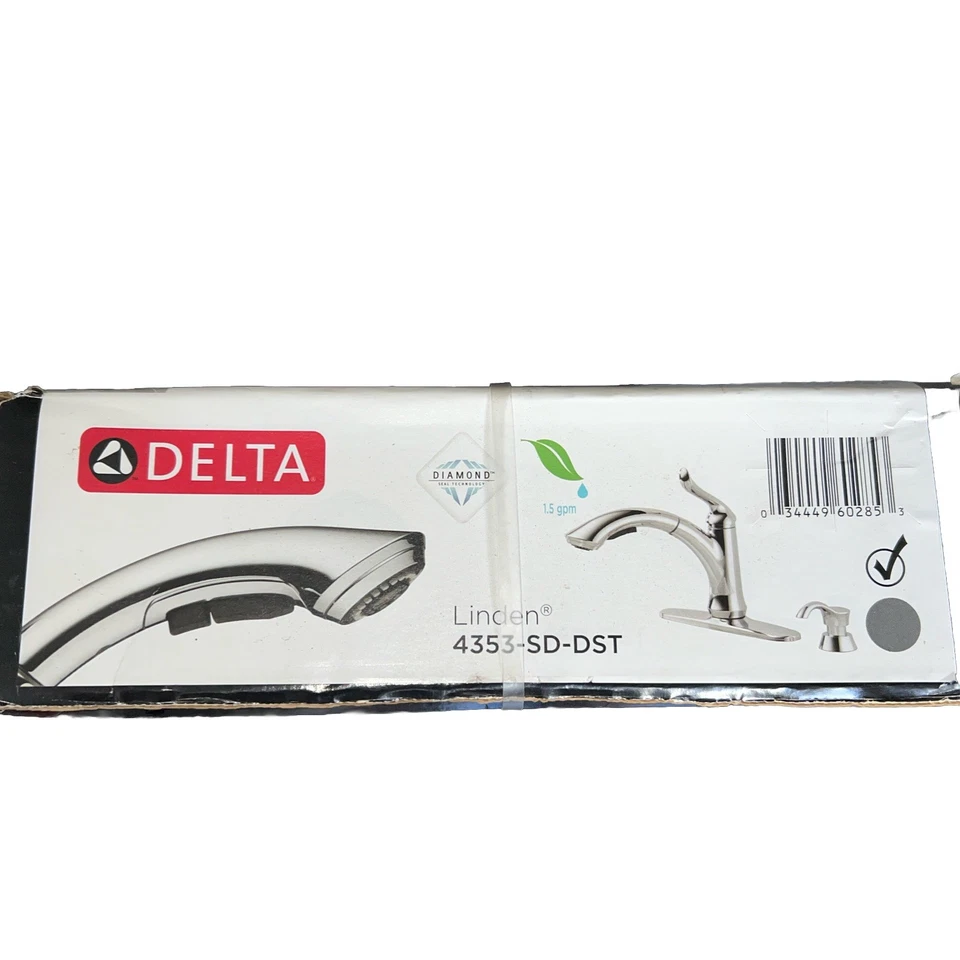 Delta 4353-SD-DST Linden Pull-Out Kitchen Faucet - Chrome New Sealed - Image 3 of 3