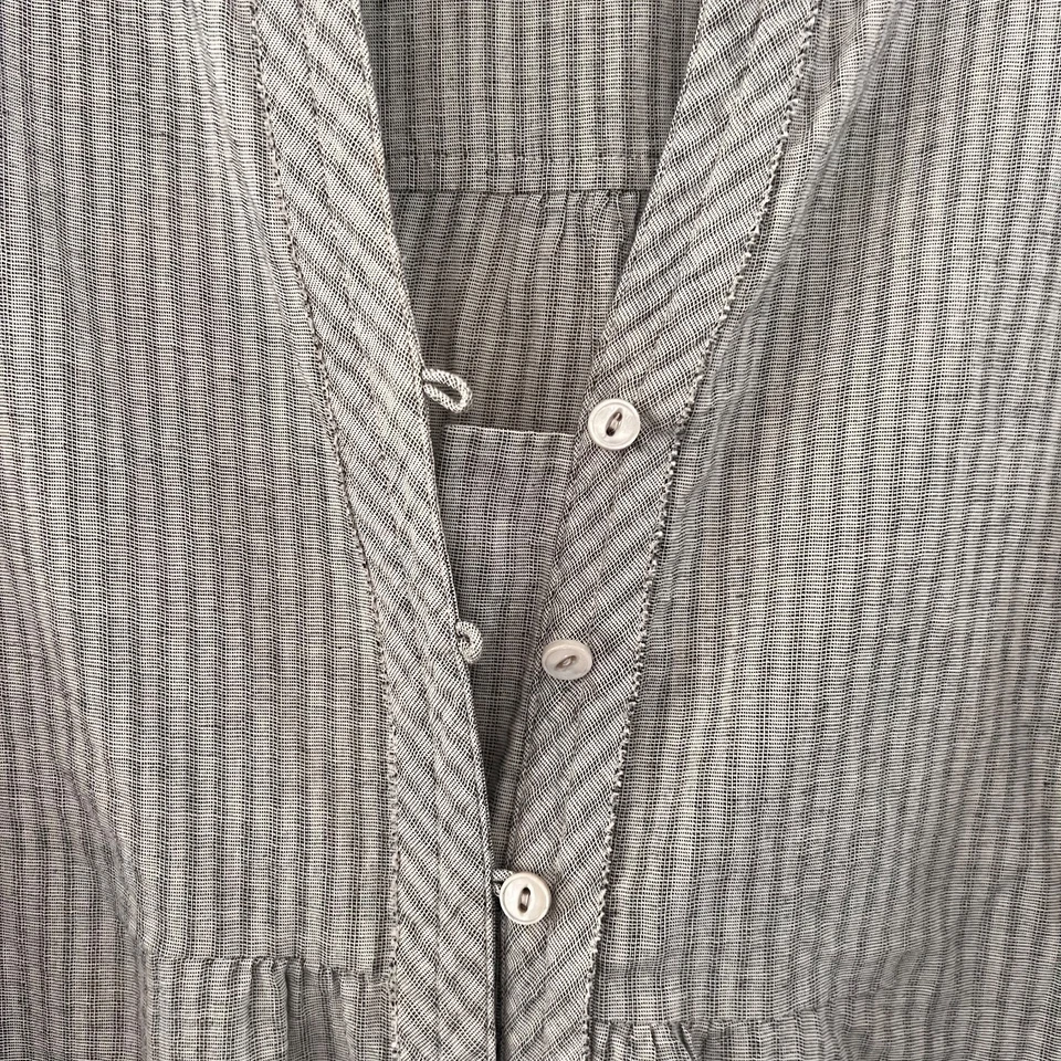 Coldwater Creek Plus Cotton Lt. Blusa túnica a rayas gris peso costera talla 2X Foto 3 de 4