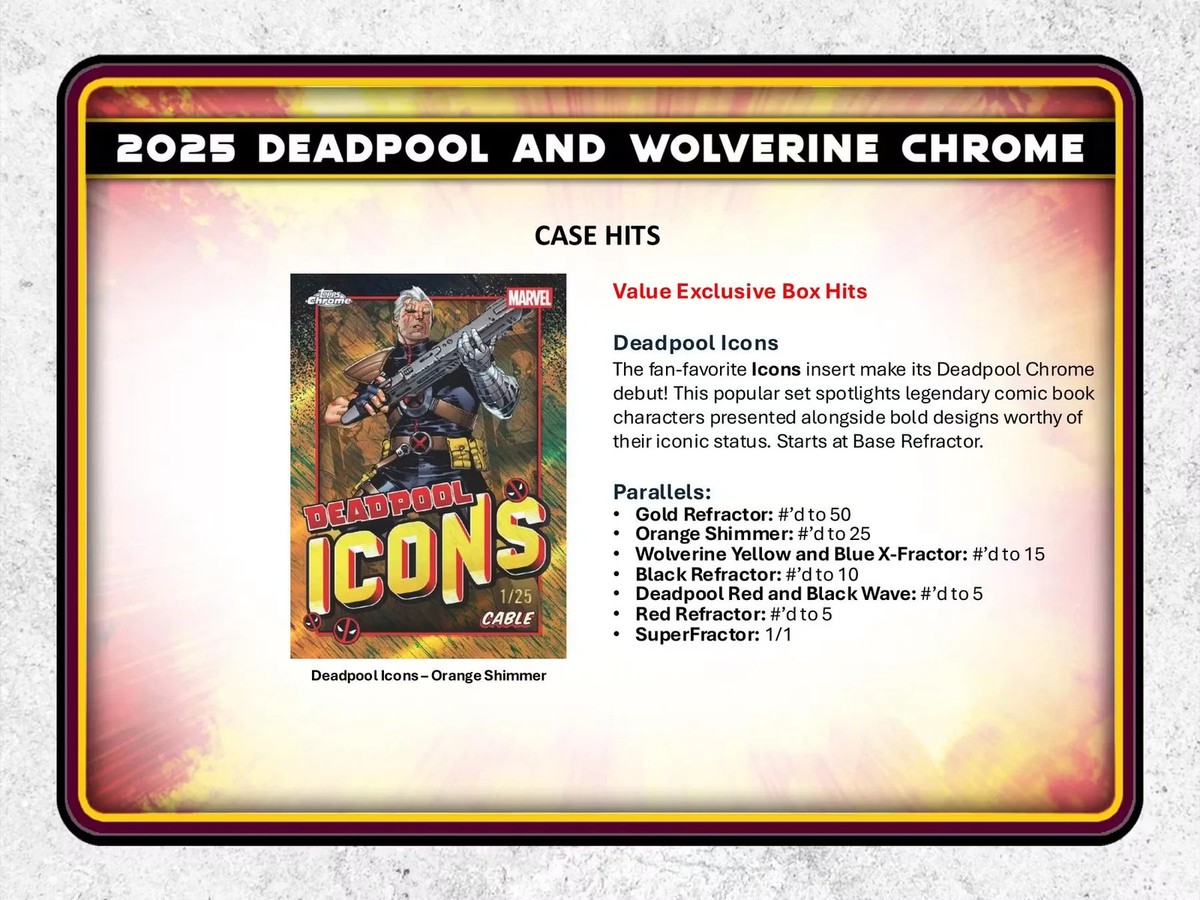 2025 Topps Chrome Marvel Deadpool Value Blaster Box | eBay