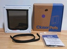 4 Way Locking Cat/Small Dog Flap with Door Liner, White, New In Box By Cat Mate