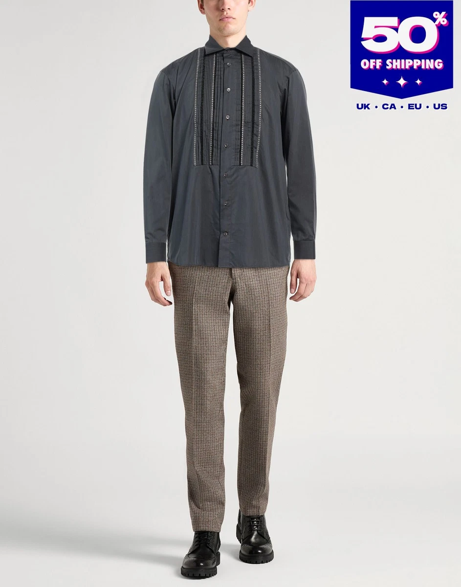 Chemise Homme Vintage ETRO Milano - Coton & Lin Rayée Multicolore, Taille M Italie
