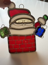 Stained Glass Sun Catchers Ornament Santa Chimney Gifts